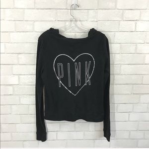 Victoria’s Secret PINK black hooded sweatshirt